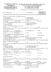Đề thi thử THPT Quốc Gia lần thứ nhất năm học 2018-2019 môn Sinh Học - Mã đề 020 - Sở GD & ĐT Ninh Bình