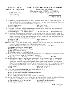 Đề thi thử THPT Quốc Gia năm 2019 lần 1 môn Giáo Dục Công Dân Lớp 12 - Mã đề 132 - Trường THPT Ngô Quyền (Có đáp án)