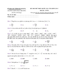 Đề thi thử THPT Quốc Gia năm 2019 Lần 1 môn Toán - Trường THPT Đoàn Thượng