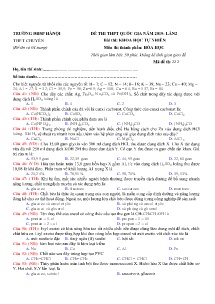 Đề thi thử THPT Quốc Gia năm 2019 lần 2 môn Hóa Học - Mã đề 222 - Trường THPT Chuyên - Trường ĐHSP Hà Nội (Có đáp án)