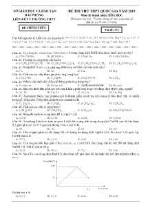 Đề thi thử THPT Quốc Gia năm 2019 môn Hóa Học - Mã đề 132 - Liên kết 5 Trường THPT Tỉnh Hải Phòng (Có đáp án)