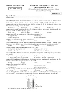 Đề thi thử THPT Quốc Gia năm 2019 môn Hóa Học - Mã đề 132 - Trường THPT Hồng Lĩnh (Có đáp án)
