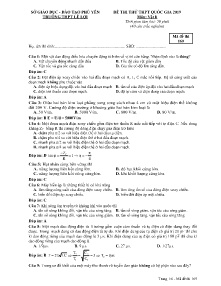 Đề thi thử THPT Quốc Gia năm 2019 môn Vật Lí - Mã đề 169 - Trường THPT Lê Lợi (Có đáp án)