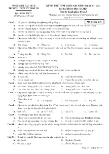Đề thi thử THPT Quốc Gia năm học 2018-2019 môn Địa Lí - Mã đề 139 - Trường THPT Lý Thái Tổ (Có đáp án)