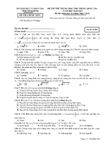 Đề thi thử THPT Quốc Gia năm học 2018-2019 môn Vật Lí - Mã đề 008 - Sở GD&ĐT Ninh Bình