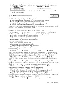 Đề thi thử THPT Quốc Gia năm học 2018-2019 môn Vật Lí - Mã đề 016 - Sở GD&ĐT Ninh Bình