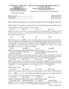 Đề thi thử THPT Quốc Gia năm học 2018-2019 môn Vật Lí - Mã đề 021 - Sở GD&ĐT Ninh Bình