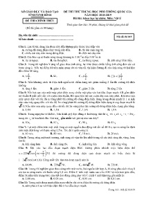 Đề thi thử THPT Quốc Gia năm học 2018-2019 môn Vật Lí - Mã đề 019 - Sở GD&ĐT Ninh Bình