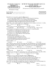 Đề thi thử THPT Quốc Gia năm học 2018-2019 môn Vật Lí - Mã đề 022 - Sở GD&ĐT Ninh Bình