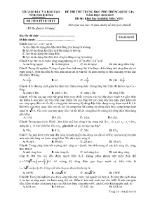 Đề thi thử THPT Quốc Gia năm học 2018-2019 môn Vật Lí - Mã đề 013 - Sở GD&ĐT Ninh Bình