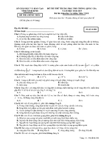 Đề thi thử THPT Quốc Gia năm học 2018-2019 môn Vật Lí - Mã đề 006 - Sở GD&ĐT Ninh Bình