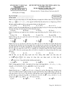 Đề thi thử THPT Quốc Gia năm học 2018-2019 môn Vật Lí - Mã đề 014 - Sở GD&ĐT Ninh Bình