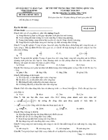 Đề thi thử THPT Quốc Gia năm học 2018-2019 môn Vật Lí - Mã đề 004 - Sở GD&ĐT Ninh Bình