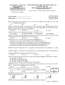 Đề thi thử THPT Quốc Gia năm học 2018-2019 môn Vật Lí - Mã đề 005 - Sở GD&ĐT Ninh Bình