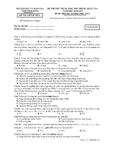 Đề thi thử THPT Quốc Gia năm học 2018-2019 môn Vật Lí - Mã đề 024 - Sở GD&ĐT Ninh Bình