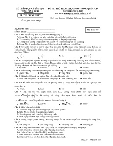 Đề thi thử THPT Quốc Gia năm học 2018-2019 môn Vật Lí - Mã đề 010 - Sở GD&ĐT Ninh Bình