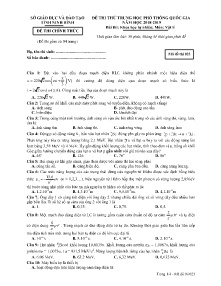 Đề thi thử THPT Quốc Gia năm học 2018-2019 môn Vật Lí - Mã đề 023 - Sở GD&ĐT Ninh Bình