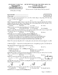 Đề thi thử THPT Quốc Gia năm học 2018-2019 môn Vật Lí - Mã đề 011 - Sở GD&ĐT Ninh Bình