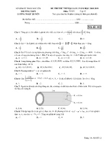 Đề thi thử THPTQG lần 2 năm học 2018-2019 môn Toán Lớp 12 - Mã đề 012 - Trường THPT Lương Ngọc Quyến