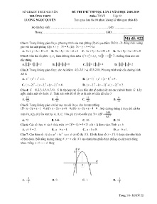 Đề thi thử THPTQG lần 2 năm học 2018-2019 môn Toán Lớp 12 - Mã đề 022 - Trường THPT Lương Ngọc Quyến