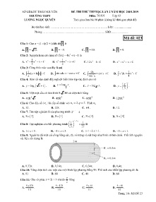 Đề thi thử THPTQG lần 2 năm học 2018-2019 môn Toán Lớp 12 - Mã đề 023 - Trường THPT Lương Ngọc Quyến