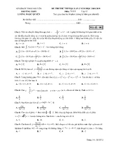 Đề thi thử THPTQG lần 2 năm học 2018-2019 môn Toán Lớp 12 - Mã đề 002 - Trường THPT Lương Ngọc Quyến