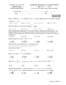 Đề thi thử THPTQG lần 2 năm học 2018-2019 môn Toán Lớp 12 - Mã đề 010 - Trường THPT Lương Ngọc Quyến