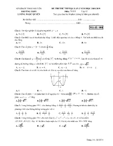 Đề thi thử THPTQG lần 2 năm học 2018-2019 môn Toán Lớp 12 - Mã đề 008 - Trường THPT Lương Ngọc Quyến