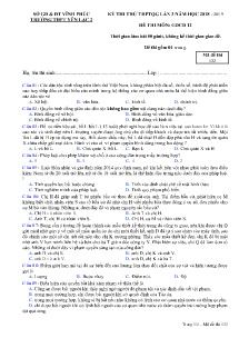 Đề thi thử THPTQG lần 3 năm học 2018-2019 môn Giáo Dục Công Dân Lớp 12 - Mã đề 132 - Trường THPT Yên Lạc 2