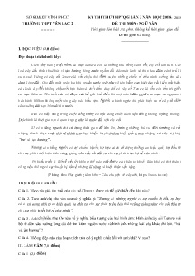 Đề thi thử THPTQG lần 3 năm học 2018-2019 môn Ngữ Văn- Trường THPT Yên Lạc 2 (Có đáp án)