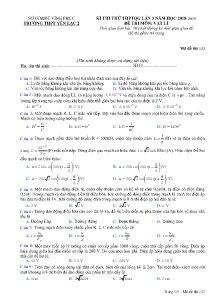 Đề thi thử THPTQG Lần 3 năm học 2018-2019 môn Vật Lí - Mã đề 132 - Trường THPT Yên Lạc 2 (Có đáp án)