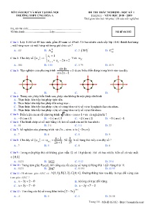 Đề thi trắc nghiệm Học Kỳ I năm học 2018-2019 môn Toán Lớp 11 - Mã đề 112 - Trường THPT Ứng Hòa A