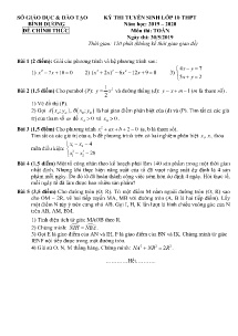 Đề thi tuyển sinh vào Lớp 10 THPT năm học 2019-2020 môn Toán - Sở GD&ĐT Bình Dương (Có đáp án)
