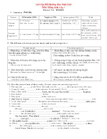 Tài liệu bồi dưỡng học sinh giỏi môn Tiếng Anh Lớp 7
